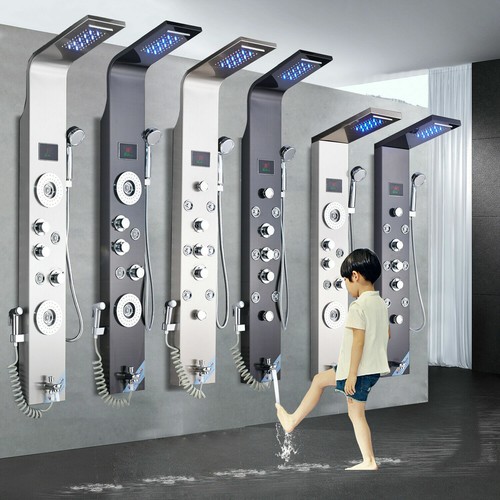 Led duschpaneel set - led,