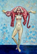 Original Akt Gemälde A4 –