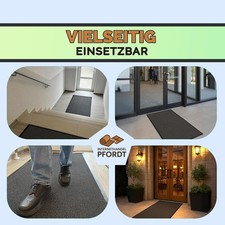 Schmutzfangmatte Anthrazit 90 / 120 cm Fußmatte rutschfest Schmutzfangläufer