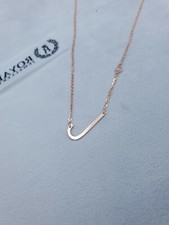 J Alphabet Necklace Fine Rose