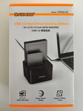 FIDECO USB 3.0 Dock – SATA HDD/SSD Klonstation für 2.5" & 3.5" Festplatten