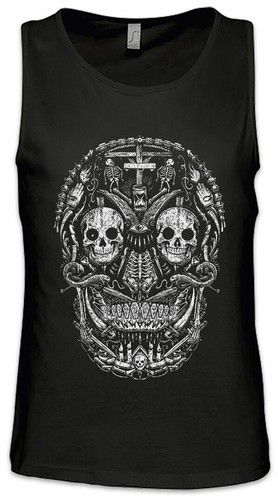 Mexican skull herren tank - i,