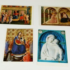 4 Kunstkarten - Fra Angelico - Ältere Postkarten, vmtl 60er Jahre