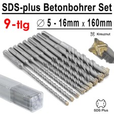 SDS-plus Betonbohrer Set 9tlg Bohrer Steinbohrer Bohrerset Hammerbohrer Ø5-16MM