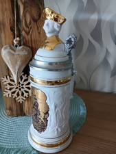 Alter Porzellan Bierkrug mit