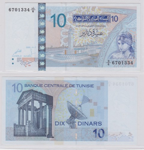 Dinars banknote tunesien - dinars,