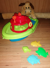 Boot Schiff Ahoi! Sandkasten Wasser Sandspielzeug Förmchen Fische Spielzeug