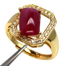 925 Silber 7 x 11 Mm. Rot