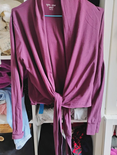 Hübscher jersey bolero lila - jersey-,