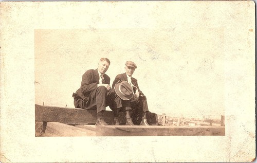 Rppc postkarte zwei herren mit - zwei,