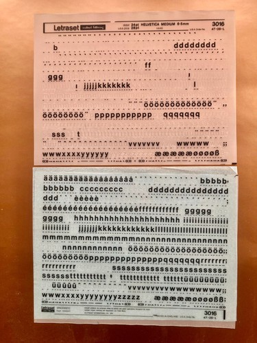 Letraset 3016 helvetica - letraset,