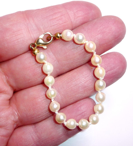 Armband 585 gold perlarmband - 585,