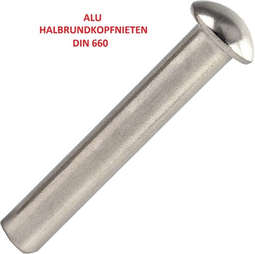 Alu halbrundnieten 5x5 - 2,5x5,0, mm