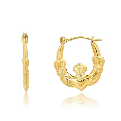 Massive 14k gold 16mm claddagh - 14k,