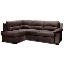 Ecksofa - coffee - Kunstleder