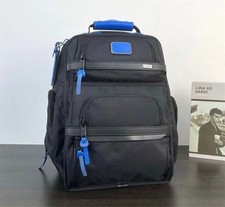 TUMI ALPHA3 Brief Pack Blau/Schwarz Herren Rucksack Nylon Leder Steckdose