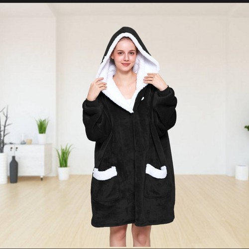 Oversized sherpa hoodie - oversized,
