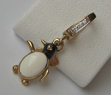 WoW Rosato Gioielli Brillant Diamant Pinguin Anhänger in aus 375 9kt Gold ♦️7522
