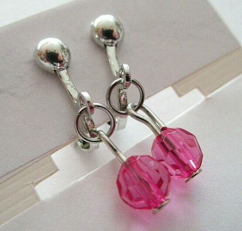Ohrclips silberf klein - , pink