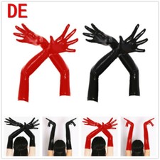 DE Damen Handschuhe Lang Kunstleder Handschuhe Party Abendhandschuhe Nightclub