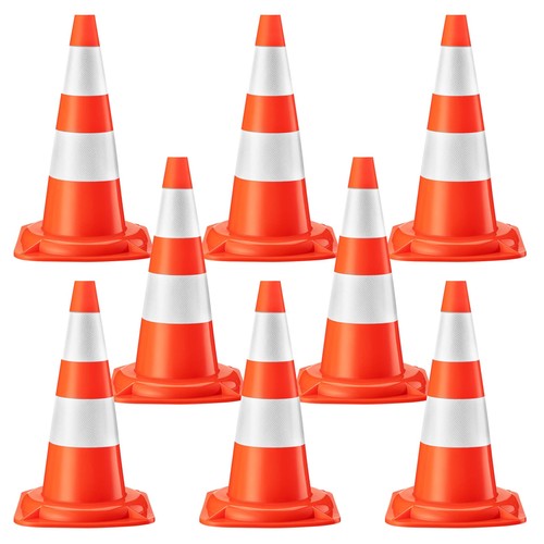 Wiltec verkehrskegel 50cm 8st - verkehrskegel,