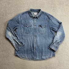 LEVIS Hemd Shirt Jeanshemd Gr XL Vintage Jeans Western Denim Cowboy 19512 Blau