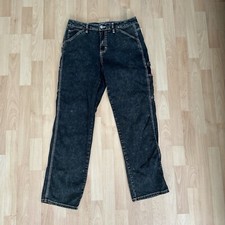 Dickies Hose/ Jeans grün/ dunkelgrün mit weißer Kontrastnaht W29