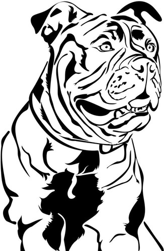 Old english bulldog aufkleber - old,