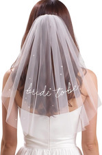 Brautschleier Weiß Kurz mit Kamm Hochzeit Junggesellenabschied Fotoshooting