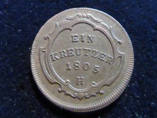 1 Kreuzer 1805 H, Burgau, Franz II./I., ss-vz !!