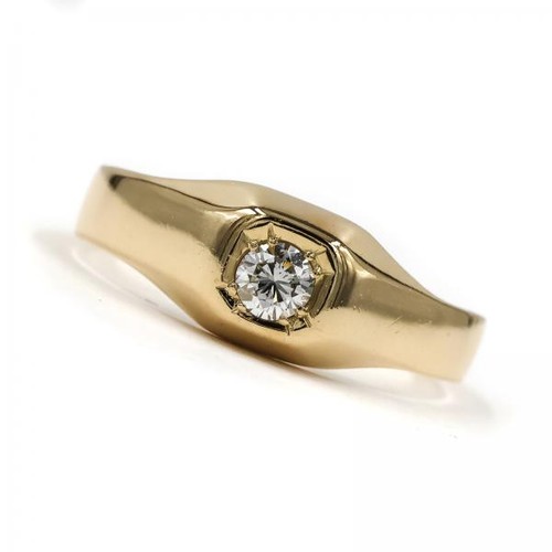 Ring mit brillantsolitär - ring,