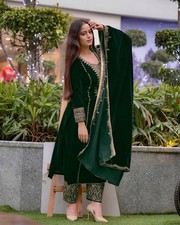 Salwar Kameez Indisch Hochzeit Pakistaner Party Kleidung Kleid Sharara