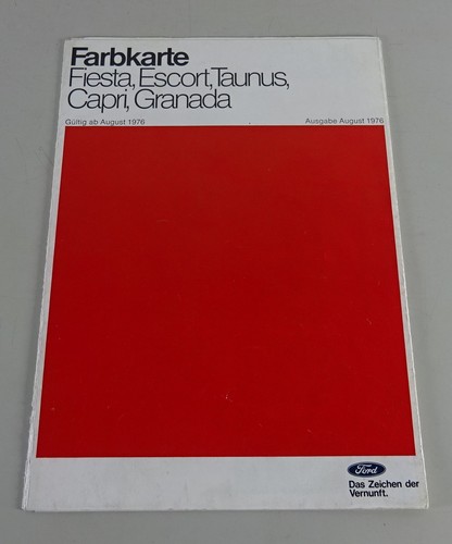 Farbkarte prospekt ford - farbkarte, /