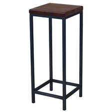 BARSTUHL METALL BUCHENHOLZ HOCKER SCHWARZ NUSS MODERN LOFT INDUSTRIE 62CM PROMO