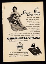 3w6971/ Alte Reklame von 1956 – OSRAM-Ultra-Vitalux – Die Sonne, die uns immer s