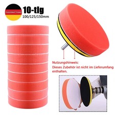 10tlg 100/125/150mm Auto Polierteller Polierpads Polierschwamm Polierscheibe DE