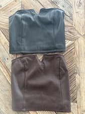 AMISU, 2 Kunstleder Bustiers