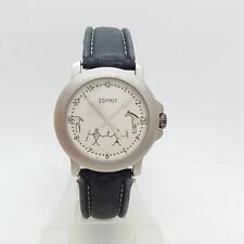 Esprit Analog Damen Quarz Armband Uhr schwarzes Leder Armband 18 mm Breit 310015