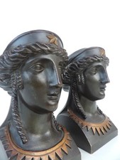 2 X  EMPIRE BRONZE  BÜSTE
