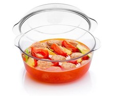 Auflaufform mit Deckel 3,15L Ofenfest Borcam Rund