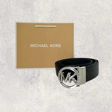 Michael Kors MK Gürtel Wendegürtel  Schwarz Schnalle Silber Größe L mit Tüte NEU