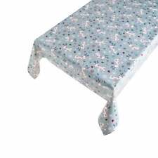 Wachstuchtischdecke PVC "Xmas Deer Light Blue" blau weiß Rentiere 1,4m Br.