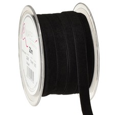 Dekoband Samt Schwarz 10mm x 20m - Elegantes Trauerband für Deko & Gestecke