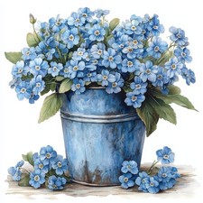 Wandbild Vergissmeinnicht