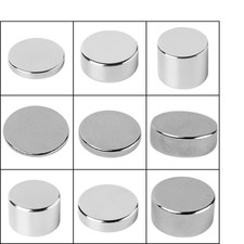 Extrem starke Neodym Scheiben Zylinder Magnete Rund Größe und Anzahl auswählbar