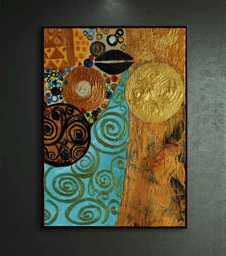 Collage abstrakt leinwand bild - abstrakt,
