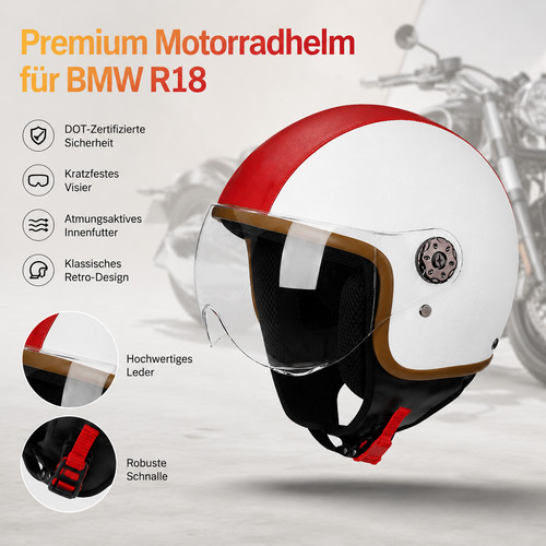 Vintage motorradhelm mit - motorradhelm,