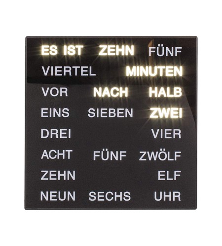 Uhr mit deutscher - mit, wortanzeige