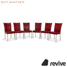 6er Garnitur bert plantagie Leder Stuhl Rot Esszimmer