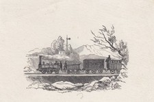 Kleine Lokomotive mit Wagen